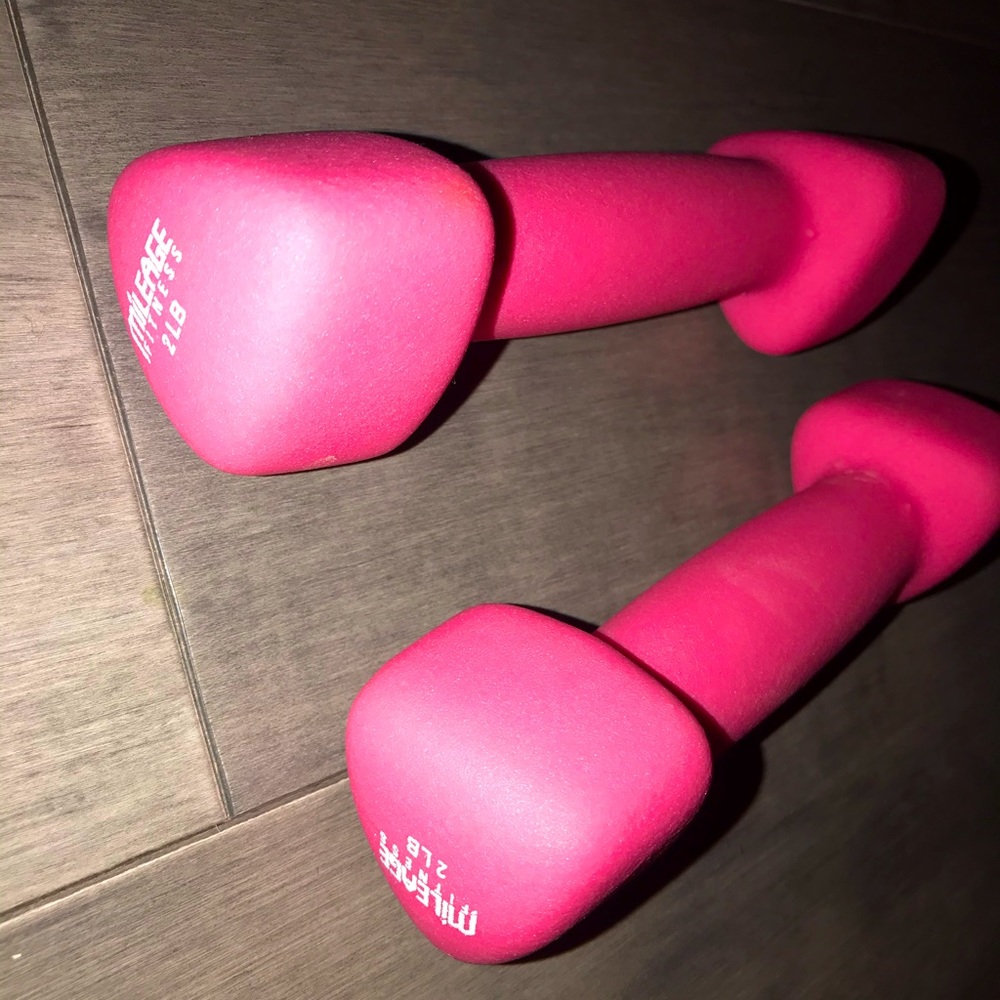 MILEAGE 2 x 2LB PINK WEIGHTS